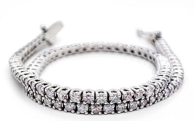No Reserve Price - 1.34 Carat Pink Diamonds - Bracelet - 14 kt. White gold