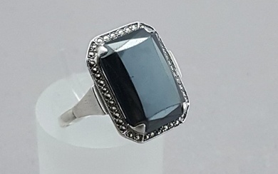 No Reserve Price - Art Deco Hematiet - Ring Silver