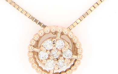 No Reserve Price - Necklace - 18 kt. Rose gold, NEW - 0.07 tw. Diamond (Natural)