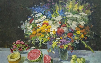 Oil painting Flowers Zhugan Vladimir Alexandrovich