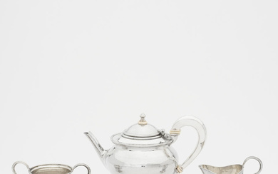 Omar Ramsden Three-piece tea set, 1923