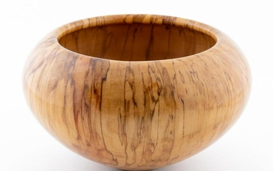 PHILIP MOULTHROP, TURNED SPALTED SYCAMORE BOWL