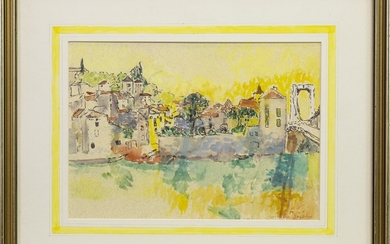 PUY, L'EVEQUE, A WATERCOLOUR BY CYNTHIA WALL