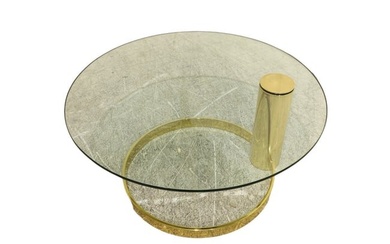 Pace - Brass & Glass Cantilever Coffee Table