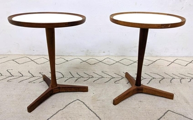 Pair HANS C. ANDERSEN Taboret Side Tables. Danish Moder