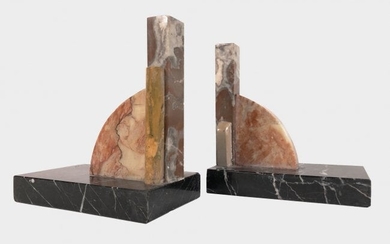Pair Of Art Deco Marble Bookends