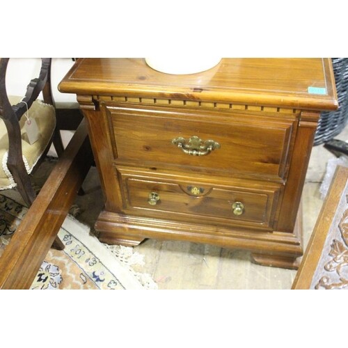 Pair of Canadian 2 Drawer Bedside Cabinets