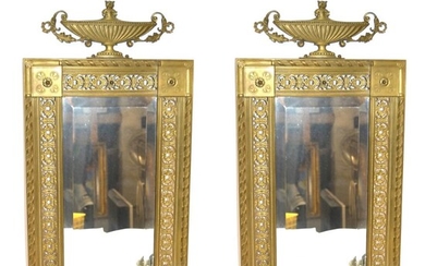 Pair of French Neoclassical Bronze Mirror