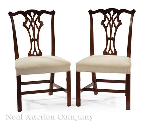 Pair of George III-Style Mahogany Side Chairs
