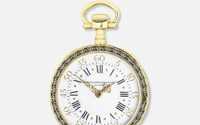 Patek Philippe, Enameled yellow gold pendant watch