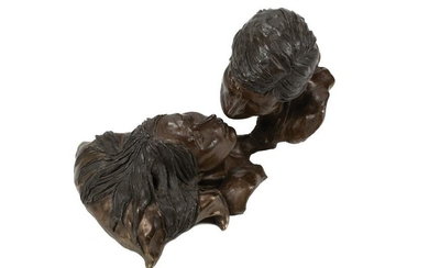 Patinated Bronze Grouping of Lovers