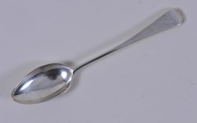 Paul Revere silver spoon. Monogrammed P.L. ? 5-5/8"