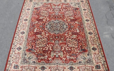 Persian Tabriz Style Pictorial Carpet 9-1 x 11-5