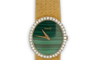Piaget 18K Gold Diamond & Malachite Watch