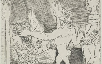 Picasso, Pablo "Minotaure aveugle guidé par une Fillette, II" 1934/1939...