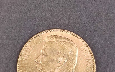 PIECE de 100 francs Albert Ier or Prince de Monaco 1895 Poids : 32,3 g...