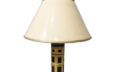 Piero Fornasetti - Desk lamp - Architectures - Brass, Iron (cast/wrought), Textiles