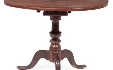 Queen Anne-Style Mahogany Tilt-Top Table