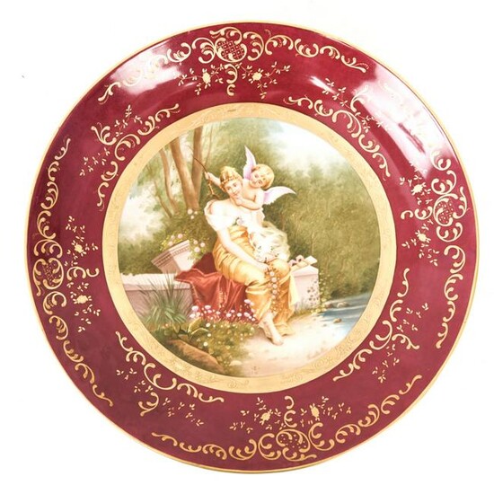 ROYAL VIENNA HAND-PAINTED PORCELAIN CHARGER
