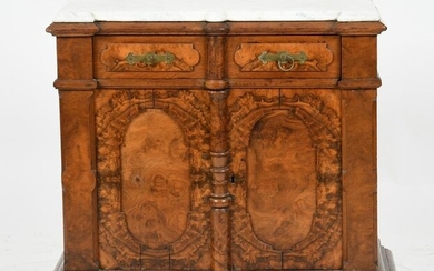 Renaissance Revival Figured Walnut Cupboard