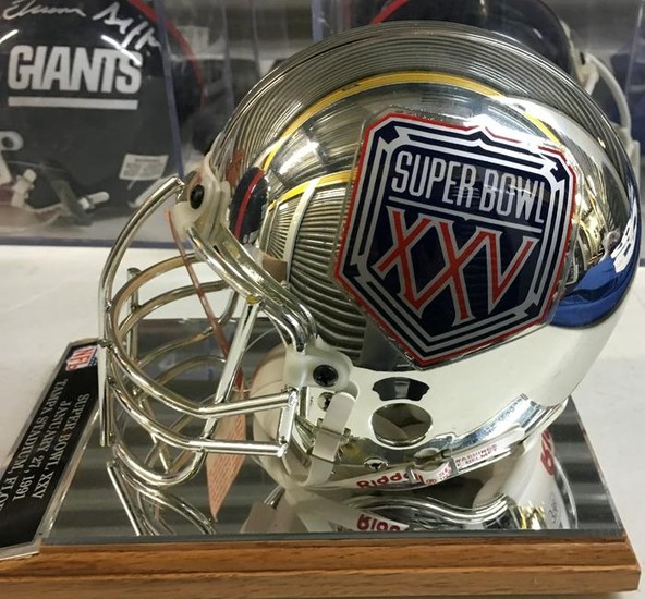 Riddell Super Bowl XXV Chrome Mini Helmet