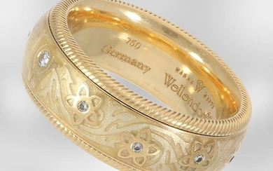 Ring: very fine Wellendorff gold/enamel ring 'silky shimmer'...