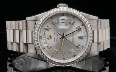 Rolex Day-Date President 36mm 18K Watch W/Diamond Bezel