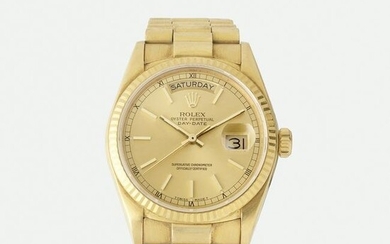 Rolex, 'Day-Date' gold wristwatch, Ref. 18038