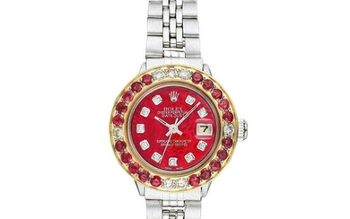 Rolex Lady Datejust Ref. 6517 Automatic with Gold Diamond and Ruby Bezel