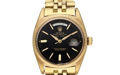 Rolex Reference 6611 B Day-Date | A yellow gold automatic wristwatch with day, date and bracelet, Circa 1958