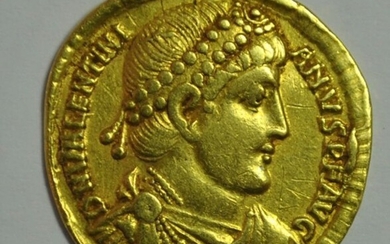 Roman Empire. Valentinian I (AD 364-375). AV Solidus,Antioch mint, 9th officina. Struck AD 364-367