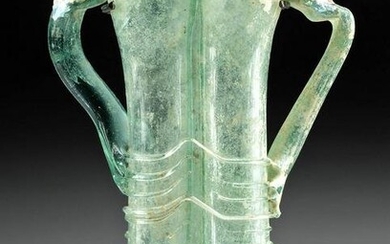 Roman Glass Double Unguentarium Applied Trailing