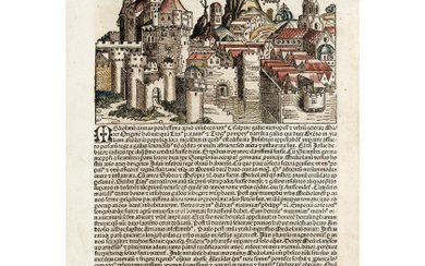 SCHEDEL, Hartmann (1440-1514) - [Milano dal Liber chronicarum]. Nuremberg: Anton Koberger per Sebald Schreyer e Sebastian Kammermeister, 12 luglio 1493....