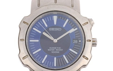 SEIKO - a stainless steel Kinetic automatic calendar wristwa...