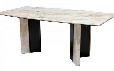 SPANISH MODERN MARBLE TOP DINING TABLE