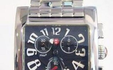 S/Steel MICHELE MW2 Square Chronograph Watch* EXLNT