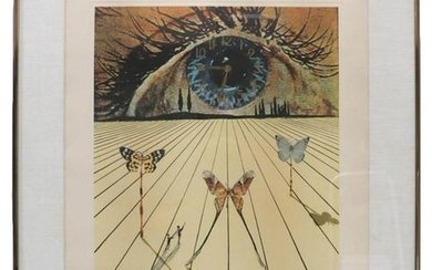 Salvador Dali "The Eye of Surrealist Time" Lithograph