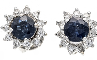 Sapphire diamond stud earrings