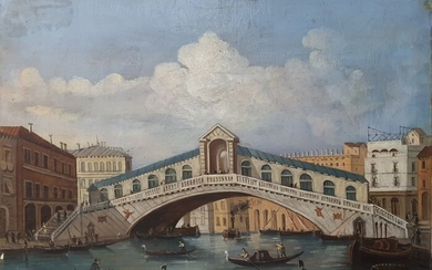 Scuola italiana, inizi XX secolo - Ponte di Rialto, Venezia