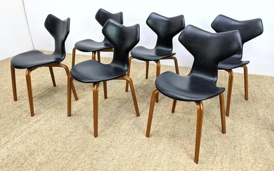 Set 6 FRITZ HANSEN Modernist Dining Chairs. GRAND PRIX