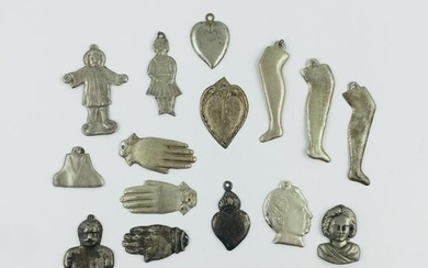 Set of seventeen votive offerings