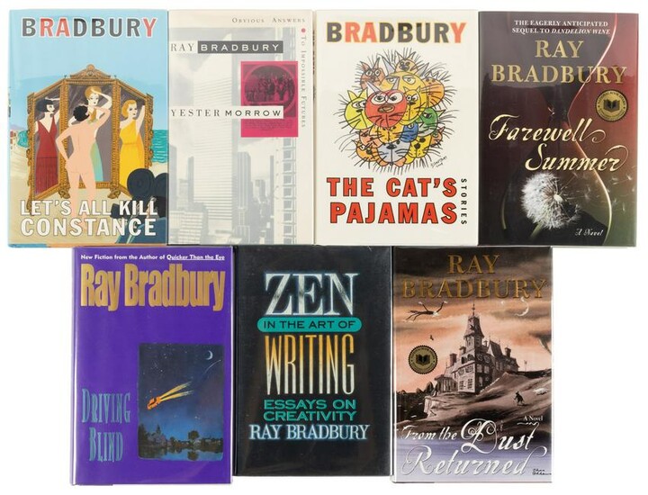 Seven signed books by Ray Bradbury