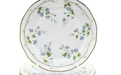 Six Herend "Morning Glory" Dinner Plates
