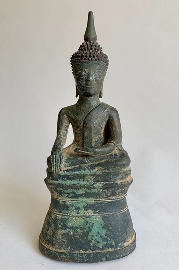 Statue - Bronze - Buddha - Laos - 18th century