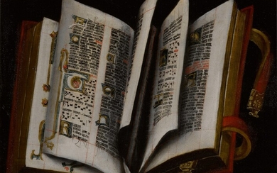 Still life of an illuminated manuscript, South German School, circa 1600