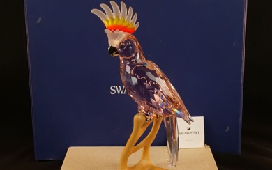 Swarovski Paradise Birds Pink Cockatoo Figurine