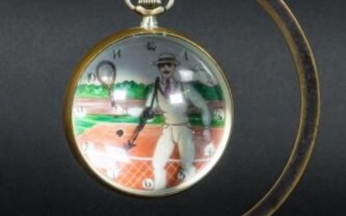 Swiss Omega Painted Glass Ball Clock