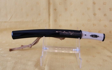 Tanto - tamahagane - Antique Japanese sword ( hira- zukuri tanto in aikuchikoshirae) - Japan - Edo Period (1600-1868)