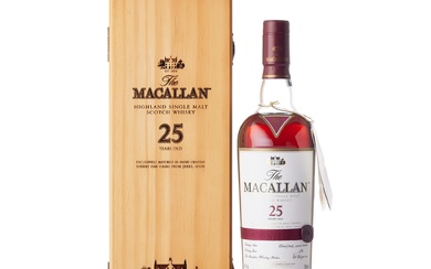 The Macallan 25 Year Old Sherry Oak Maroon Ribbon 43.0...
