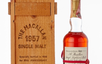 The Macallan Red Ribbon 43.0 abv 1957 (1 BT75)